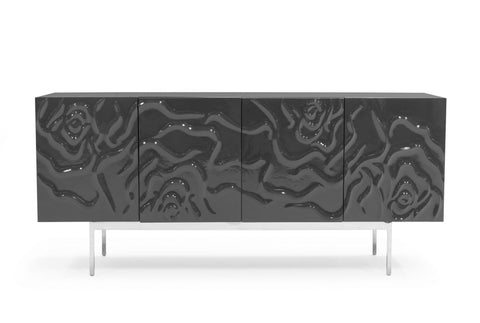 Gwen - Modern Grey High Gloss Buffet