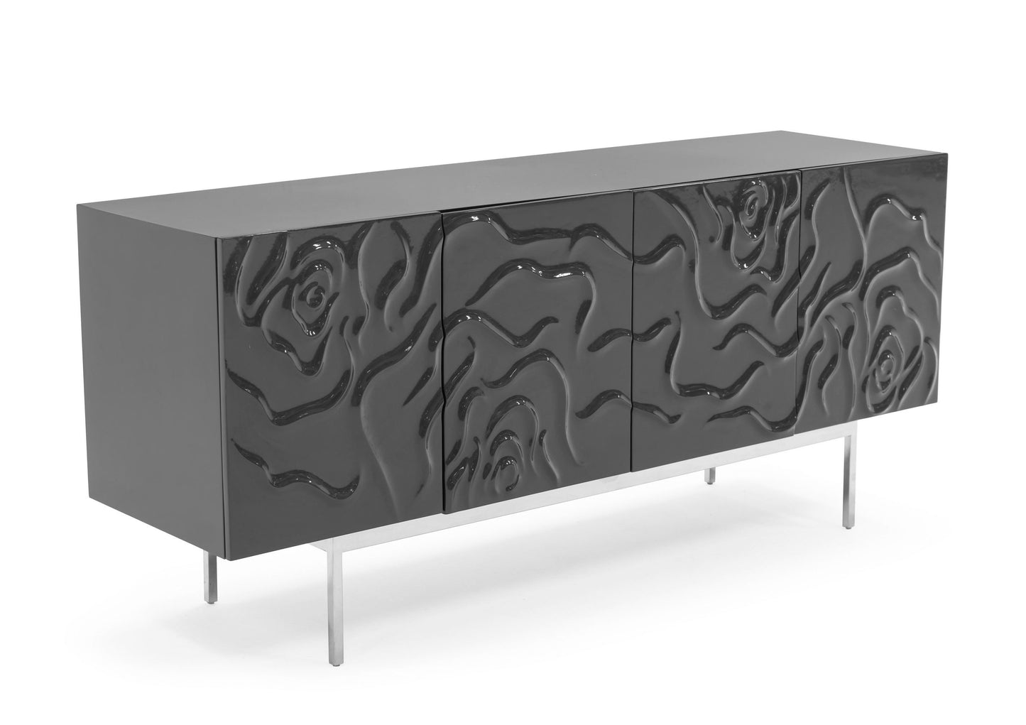 Gwen - Modern Grey High Gloss Buffet