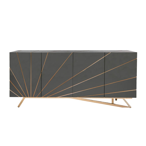 Katzu- Modern Grey and Rose Gold Buffet