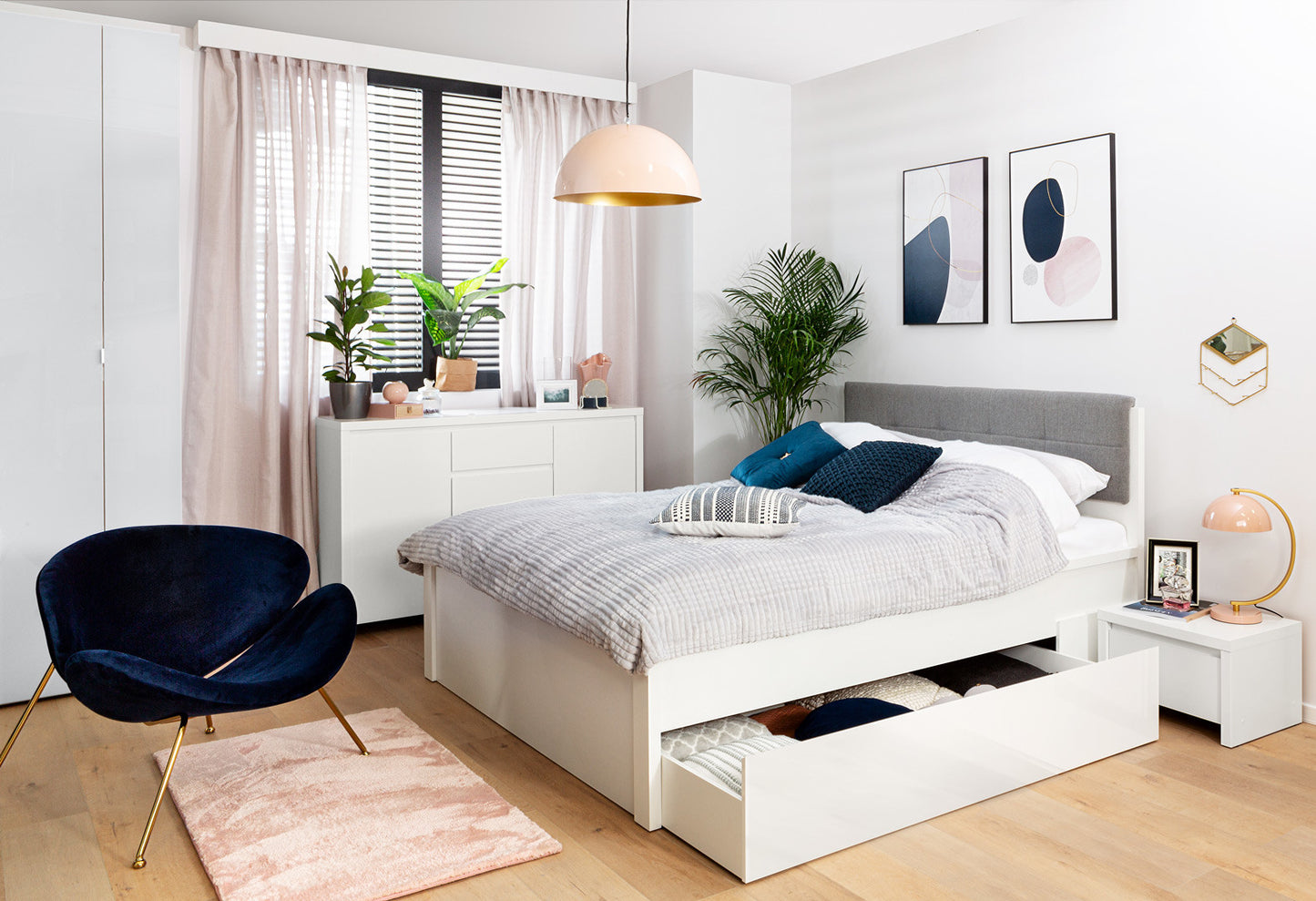 Kaspian Bed Drawer (White)
