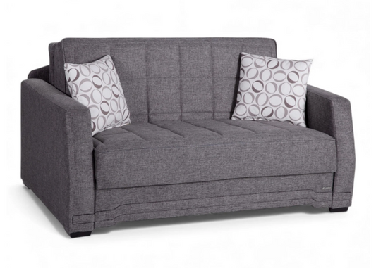 Valer Diego Gray Love Seat Sleeper