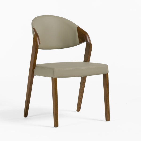 Arlo Mid-Century Beige & Walnut Dining Chair (Set of 2)