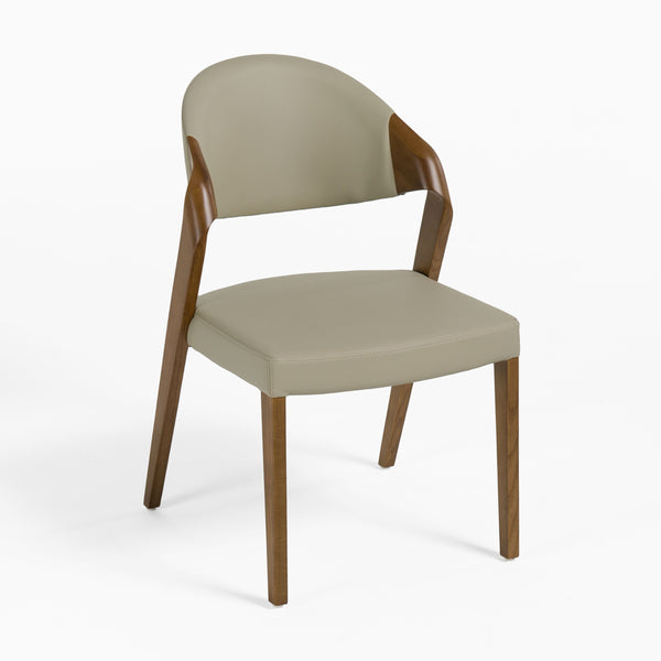 Arlo Mid-Century Beige & Walnut Dining Chair (Set of 2)