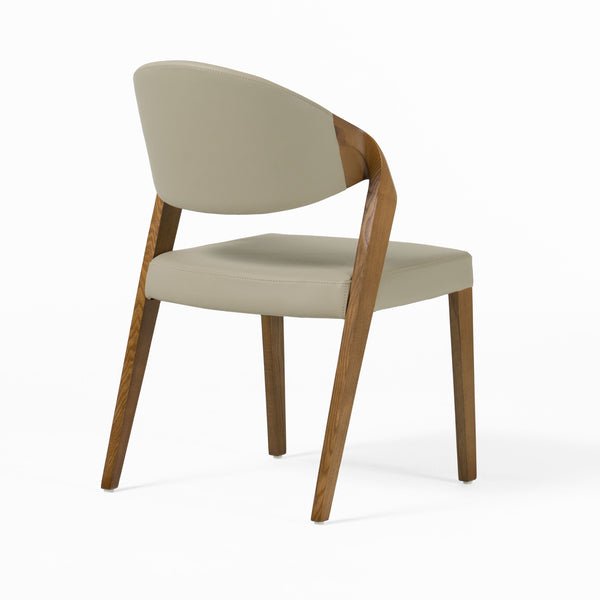 Arlo Mid-Century Beige & Walnut Dining Chair (Set of 2)