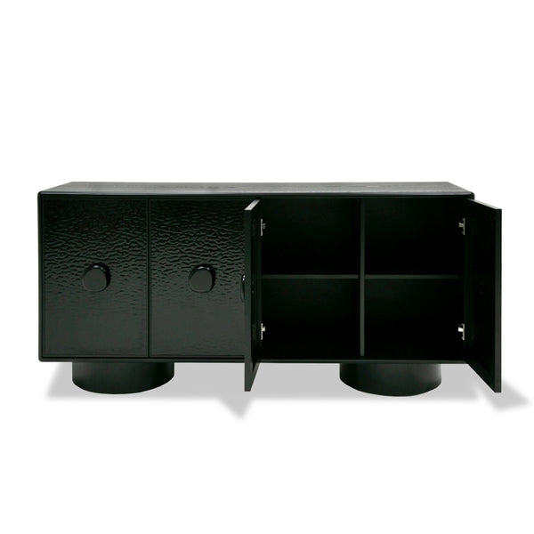 Calexico - Contemporary Black Wave Glass + Black Buffet