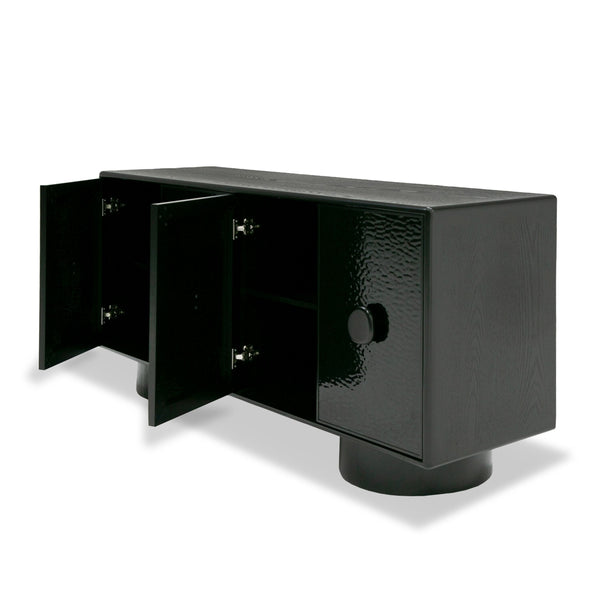 Calexico - Contemporary Black Wave Glass + Black Buffet