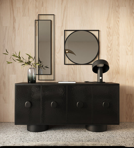 Calexico - Contemporary Black Wave Glass + Black Buffet