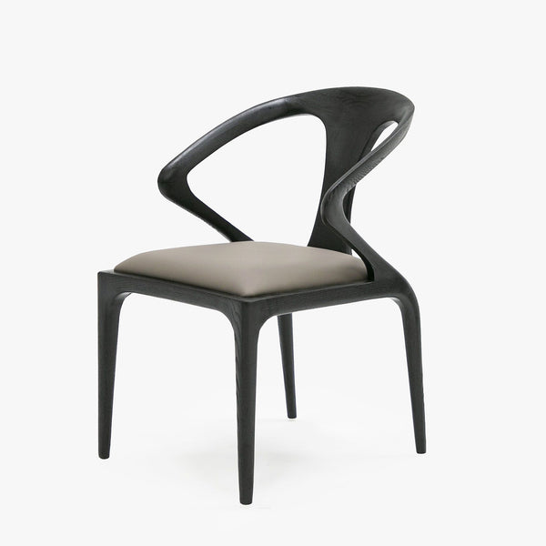 Campbell - Mid-Century Modern Grey & Black Ash Dining Chair