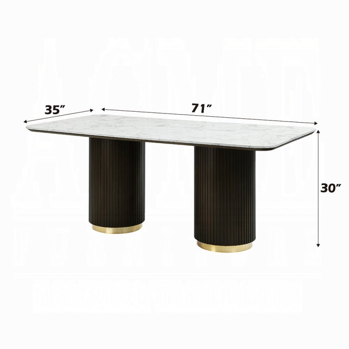 Clay Dining Table w/Marble Top