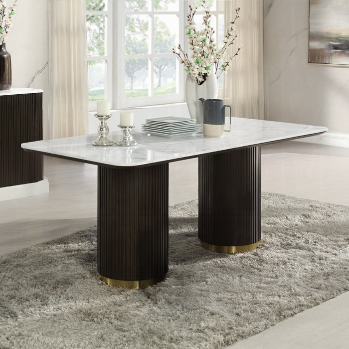 Clay Dining Table w/Marble Top
