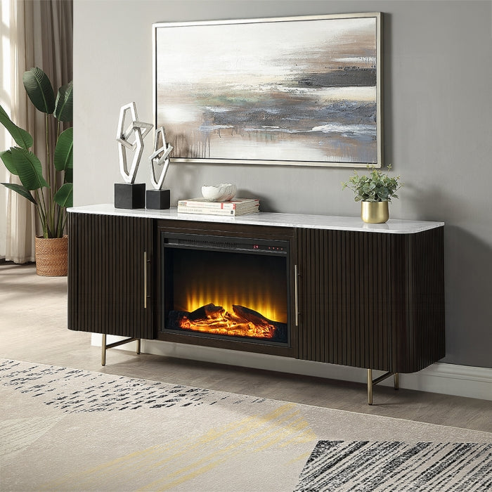 Clay Buffet w/Marble Top & Fireplace