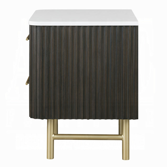 Clay Nightstand w/Marble Top