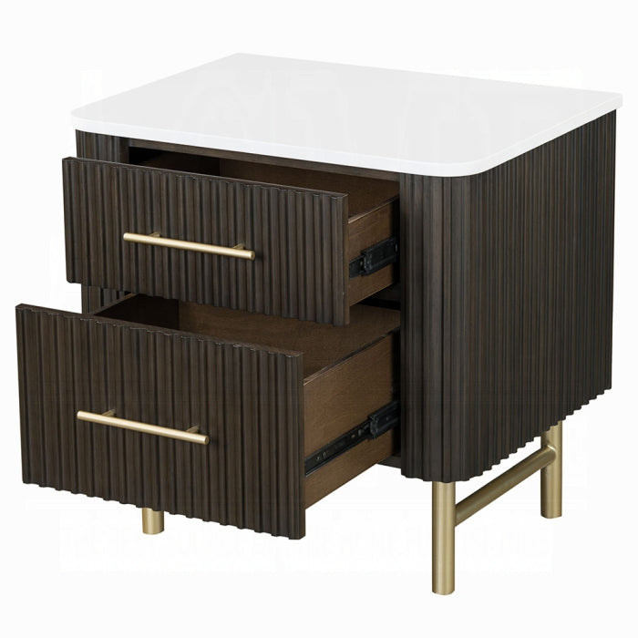 Clay Nightstand w/Marble Top