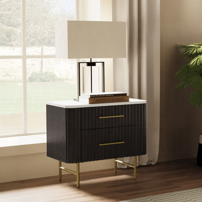Clay Nightstand w/Marble Top