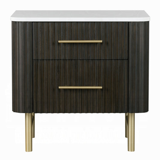 Clay Nightstand w/Marble Top