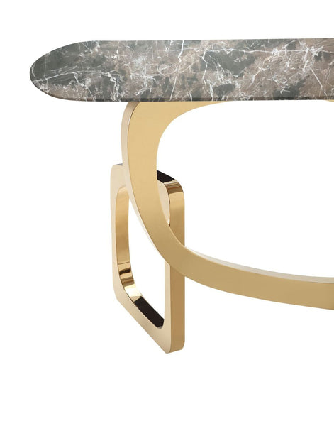 Colton - Glam Brown & Gold Console Table