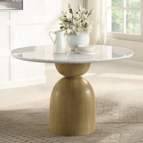 Kala Round Dining Table w/Marble Top DN02390