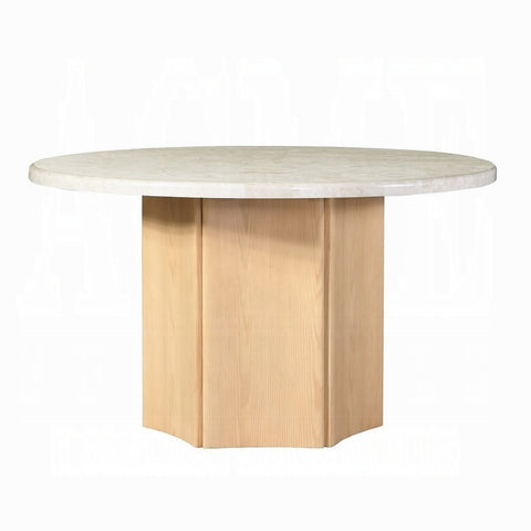 Qwin Round Dining Table W/Marble Top DN02875