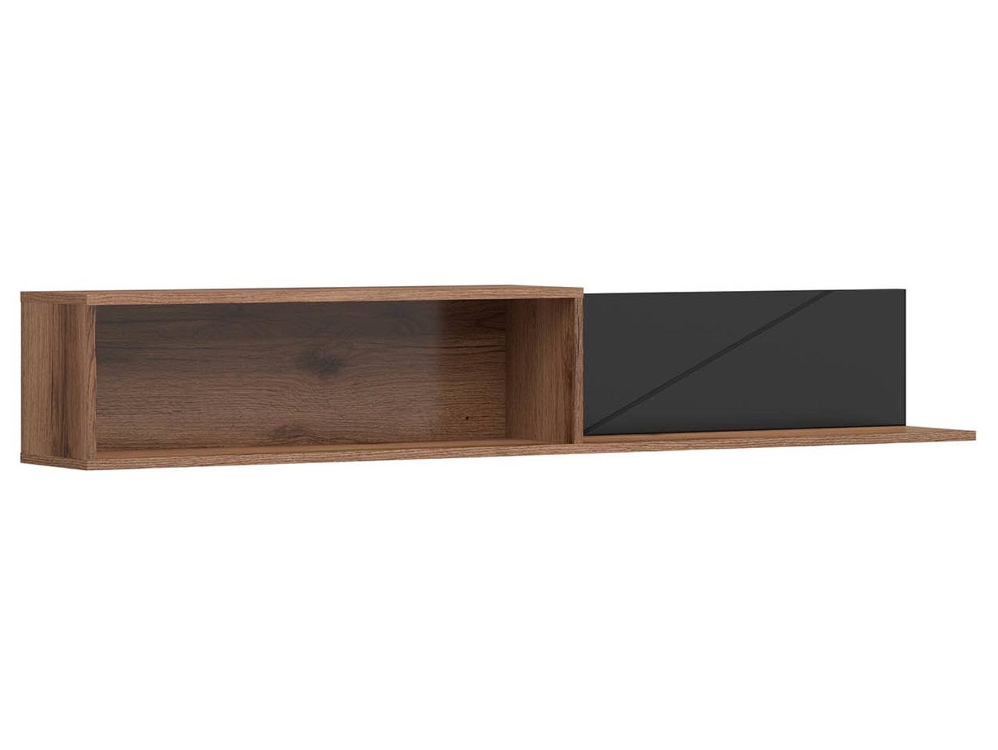 Forn Wall Shelf Delano Delano Oak Dark/Matte Black