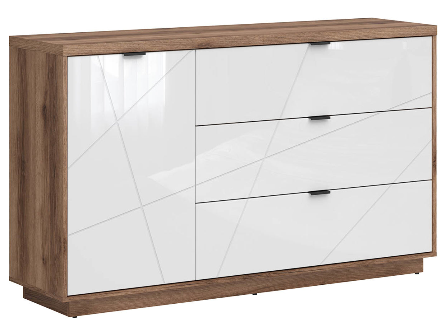 FORN SIDEBOARD KOM1D3S Dark Delano Oak / White Gloss