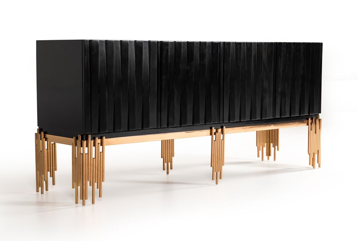 Token Modern Black & Rosegold Buffet