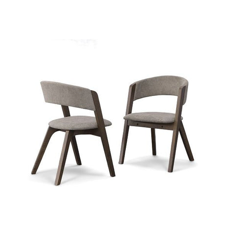 Grover - Modern Grey & Dark Wenge Dining Chair (Set of 2)