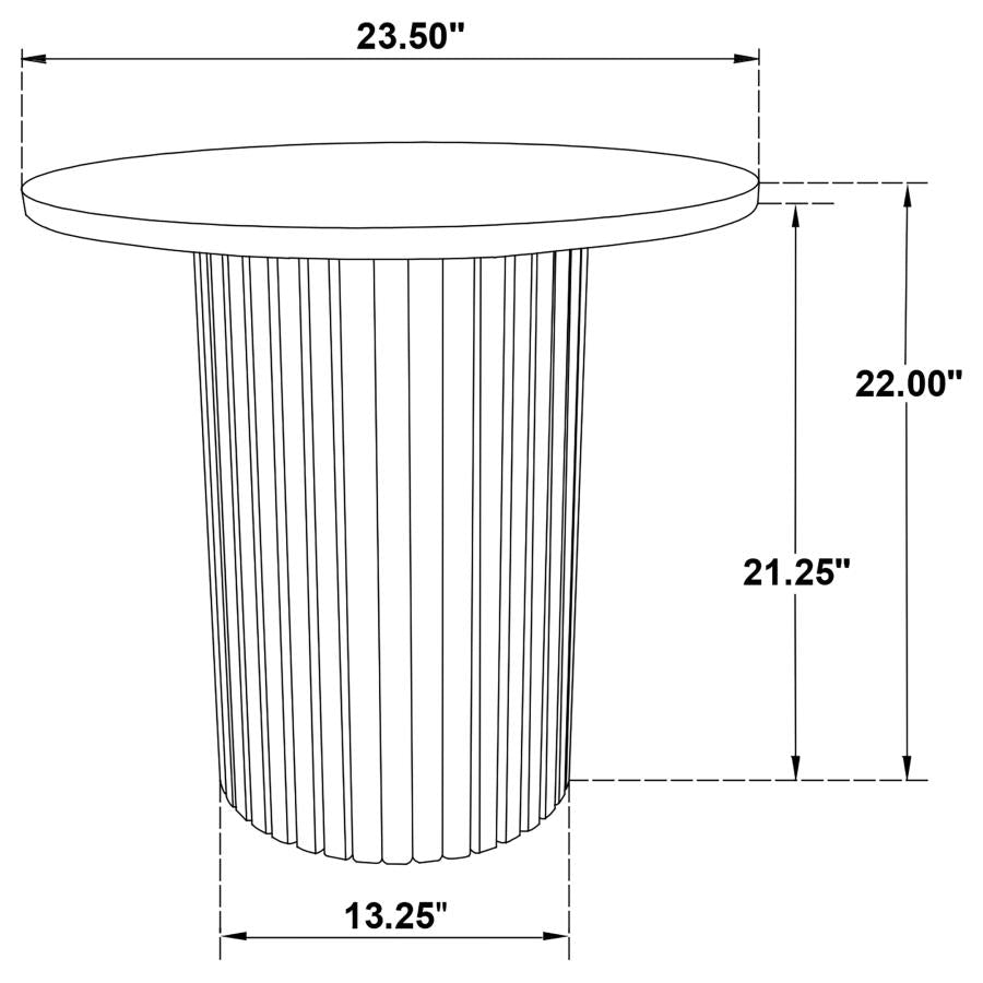 Ham Round End Table Black