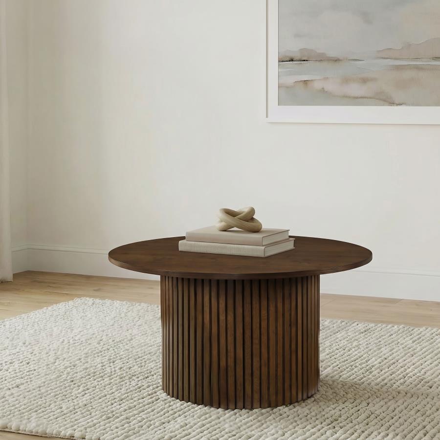 Hamlyn Round Coffee Table Walnut