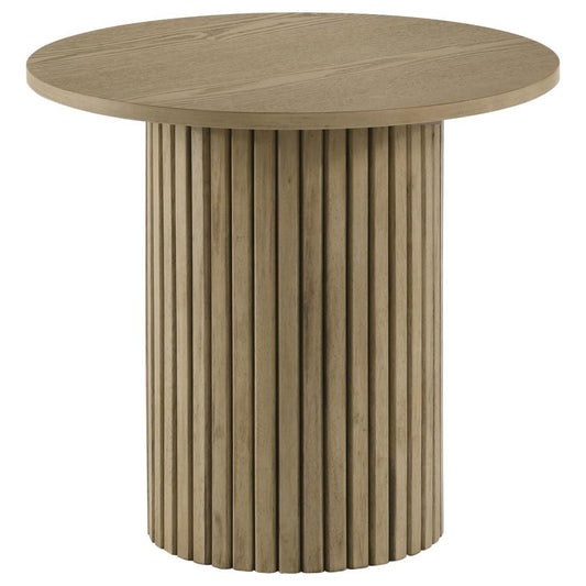 Ham Round End Table Natural Oak