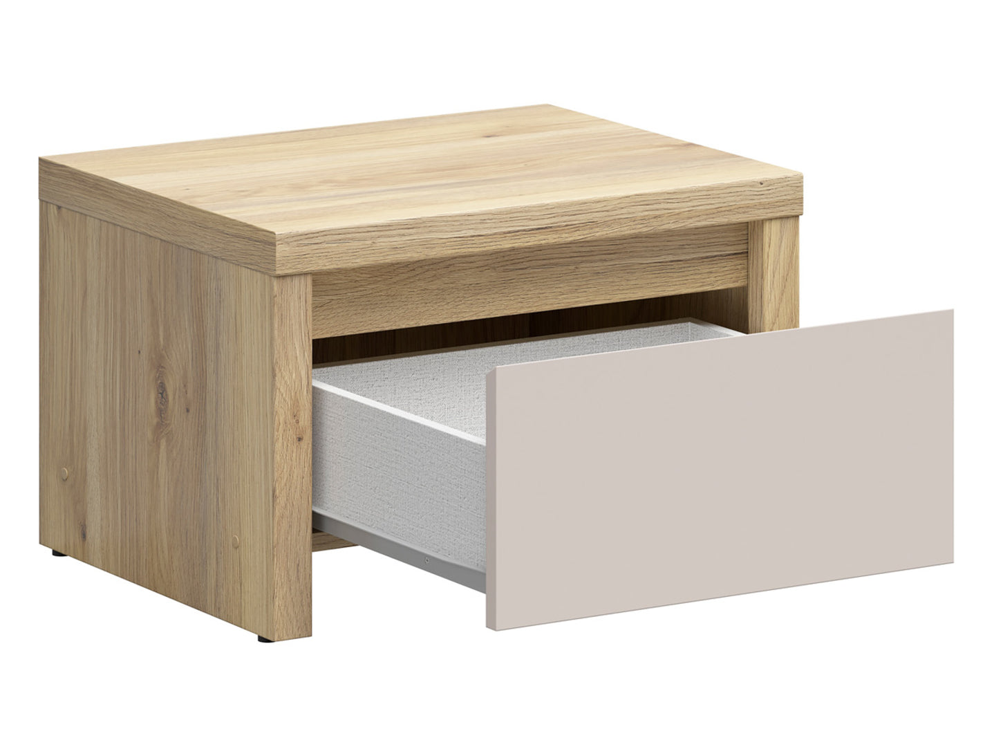 Kaspian Nightstand Mauvella Oak/Cashmere