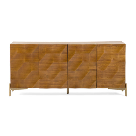 Killeen - Modern Gold + Walnut Buffet