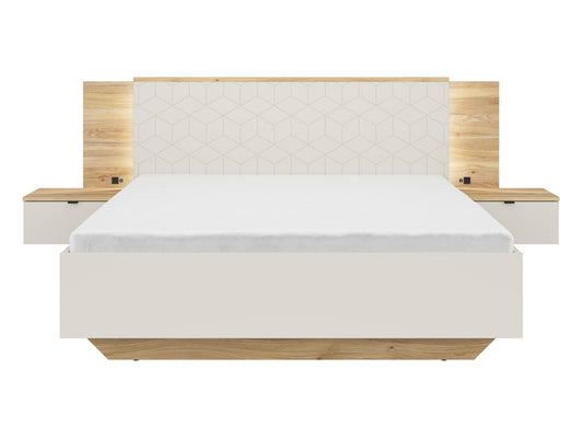 Glamour Queen Size Bed w/Nightstands