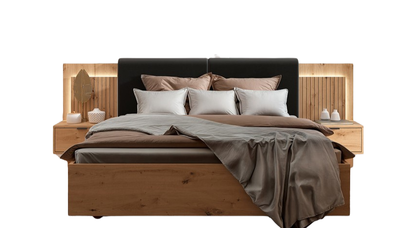 Lamea Queen Size bed w/Nightstands
