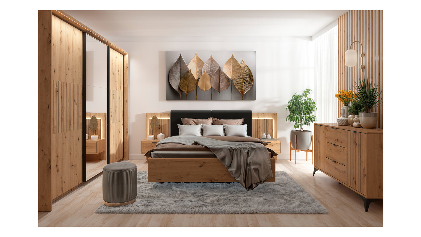 Lamea Queen Size bed w/Nightstands