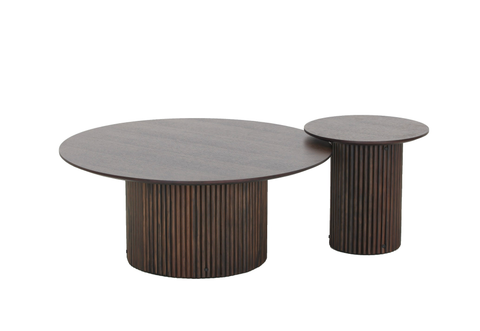 Luskv Modern Mid Century Coffee & End Table Set