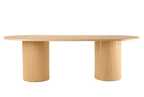 Modrest Miami - Modern Natural Oak Oval Dining Table