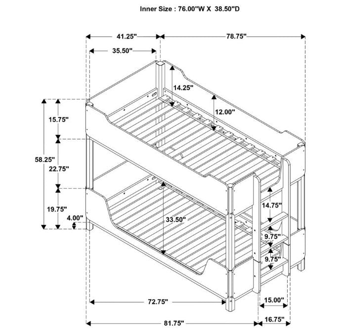 cMorris Twin Size Bunk Bed