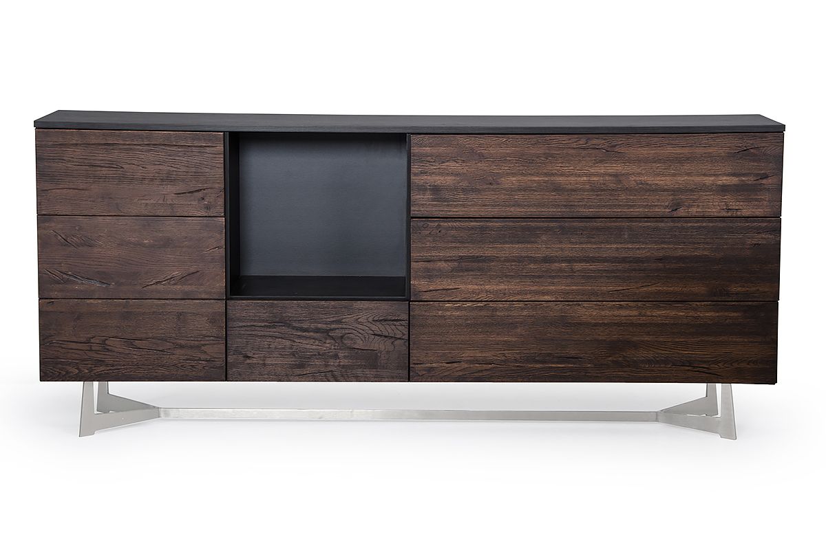Wharton Modern Dark Aged Oak Buffet