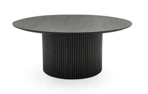 Rawlinsv Modern Mid Century Black Ash Round Coffee Table