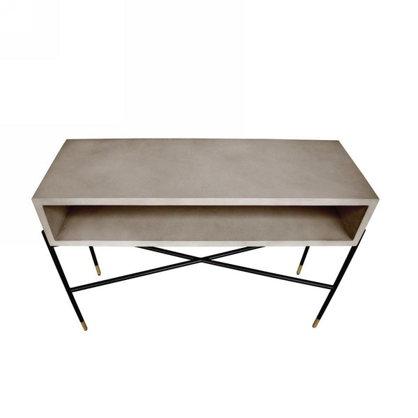 Walker Modern Concrete & Metal Console Table