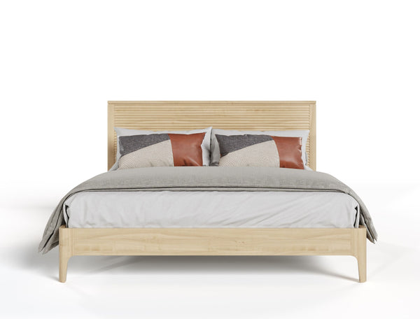 Seattle - Modern Natural Oak Queen Bed