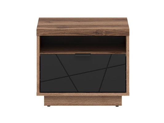 Forn Nightstand KOM1S Dark Delano Oak/Black