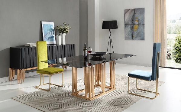 Token Modern Black & Rosegold Buffet