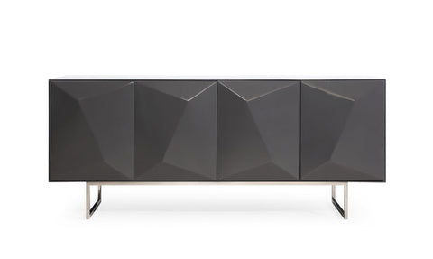 Vanguard - Modern Dark Grey High Gloss Buffet