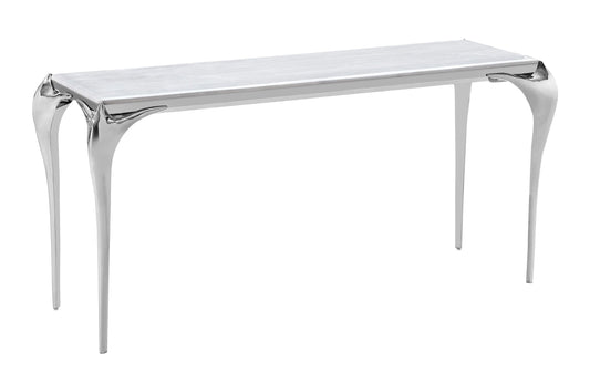 Vince - Faux Marble & Stainless Steel Console Table