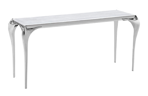 Vince - Faux Marble & Stainless Steel Console Table