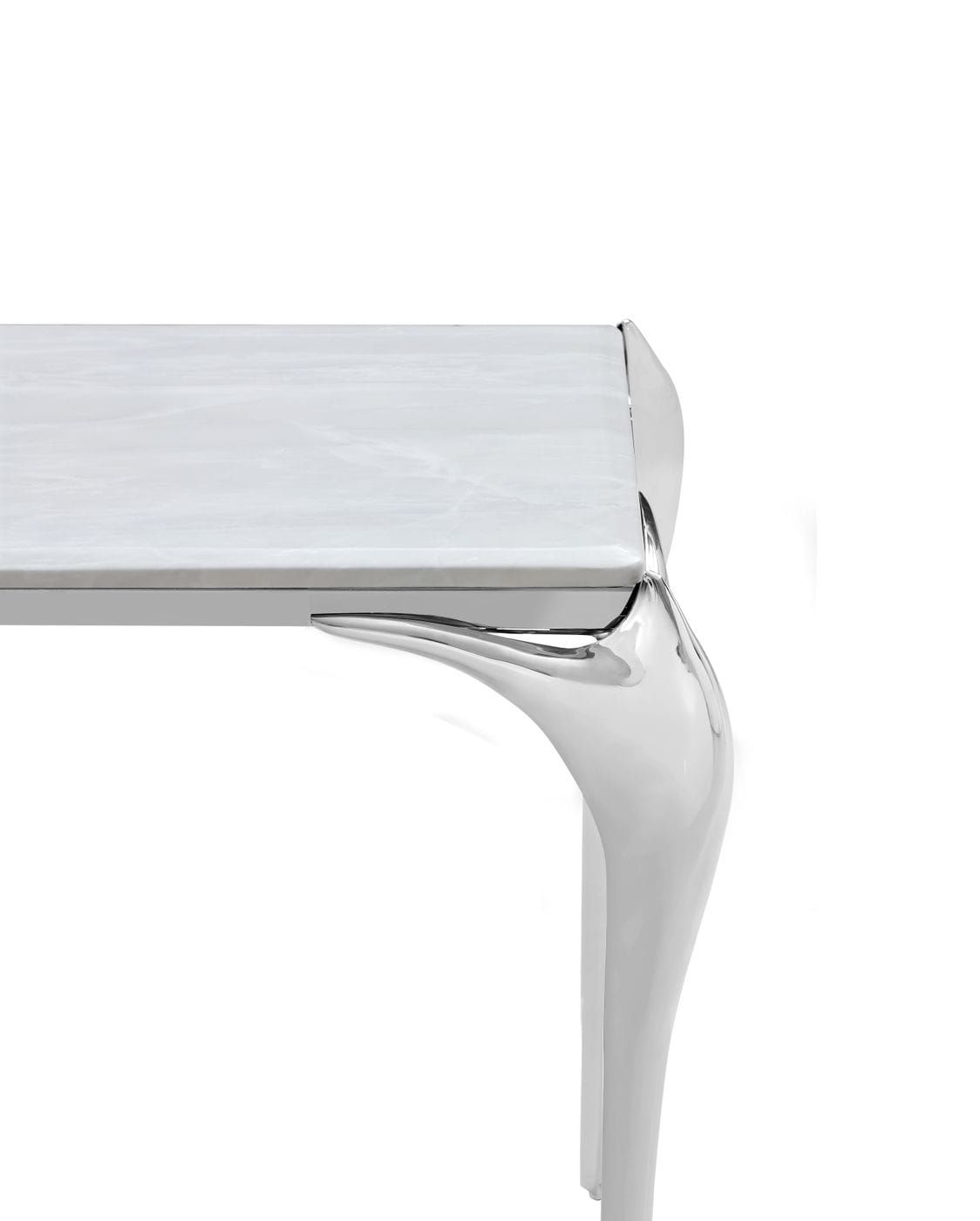 Vince - Faux Marble & Stainless Steel Console Table