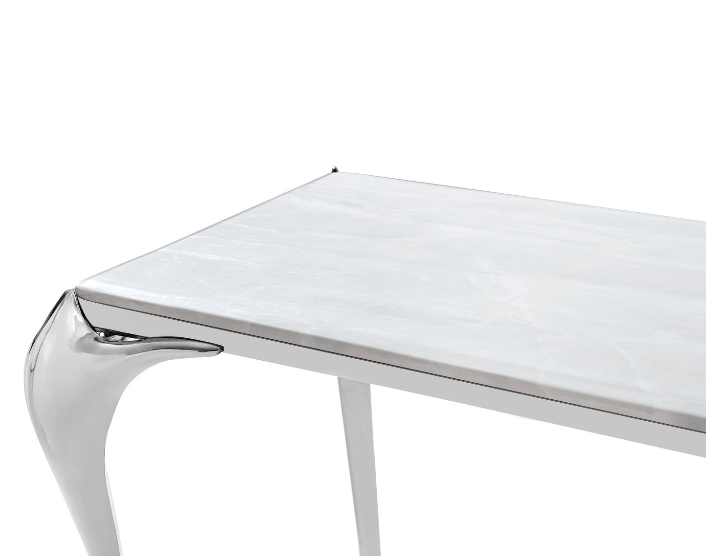 Vince - Faux Marble & Stainless Steel Console Table