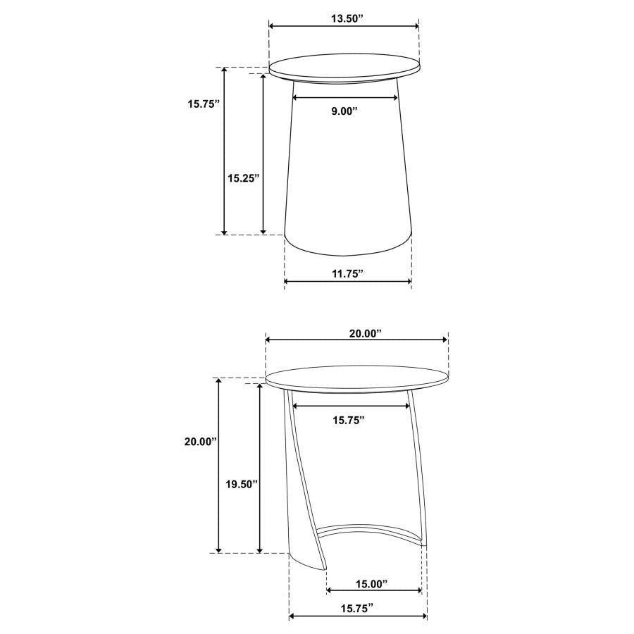 Yency 2-Piece End Table Set