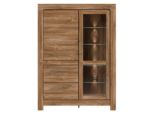 GENT Glass-door cabinet REG1W1D2S/16/12